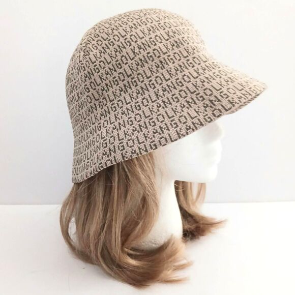 NEW Kangol Jacquard Bell Bucket Hat Logo Print Ladies L - Picture 1 of 9